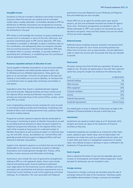 Financial statements - International Planned Parenthood Federation