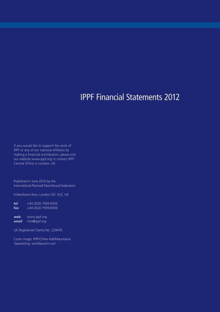 Financial statements - International Planned Parenthood Federation