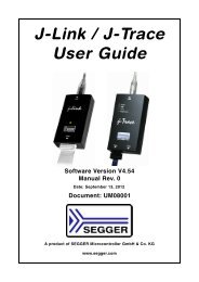 J-Link / J-Trace User Guide (UM08001) - SEGGER Microcontroller