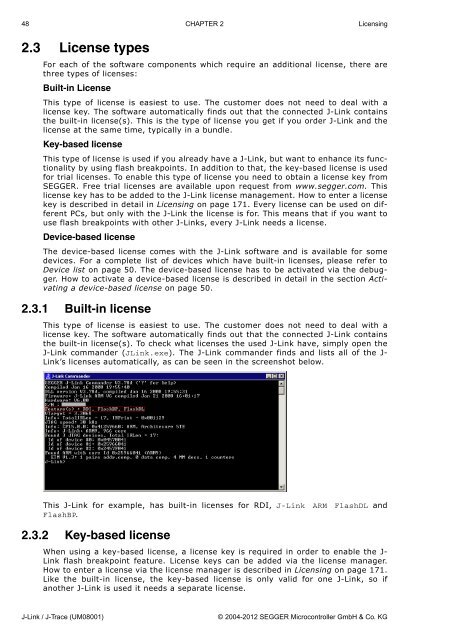 J-Link / J-Trace User Guide (UM08001) - SEGGER Microcontroller