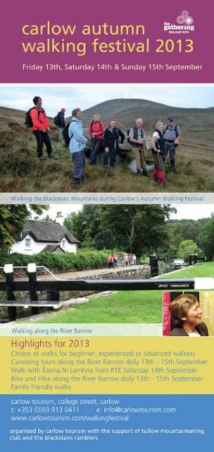 Walking Festival brochure DOWNLOAD here - Carlow Tourism