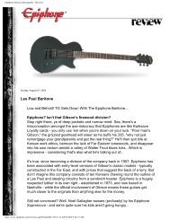 Epiphone Musical Instruments - Reviews