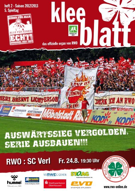 RWO : SC Verl Fr. 24.8. 19:30 Uhr - SC Rot-WeiÃ Oberhausen eV