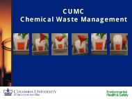Chemical/Hazardous Waste Management (CUMC) - Environmental ...
