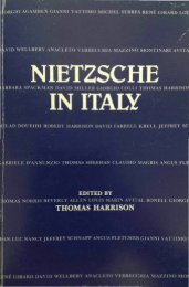 NIETZSCHE IN ITALY - UCLA Department of Italian