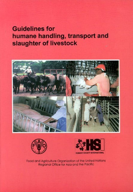 Guidelines for humane handling, transport and slaughter of