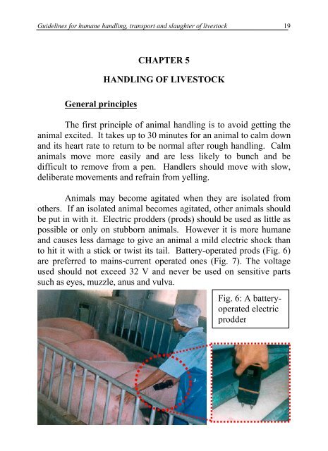 Guidelines for humane handling, transport and slaughter of