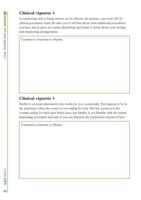 NHS REPEAT DISPENSING - CPPE