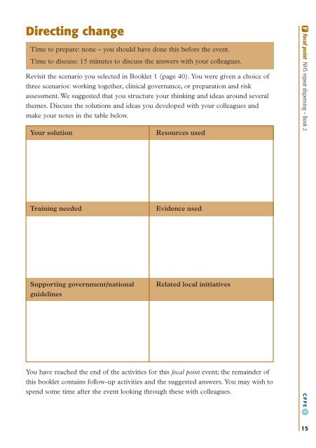 NHS REPEAT DISPENSING - CPPE