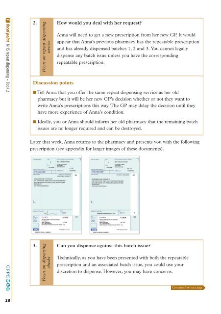 NHS REPEAT DISPENSING - CPPE