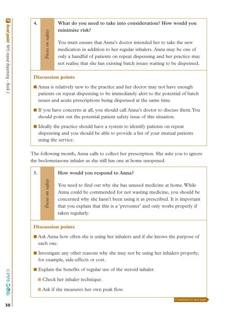 NHS REPEAT DISPENSING - CPPE