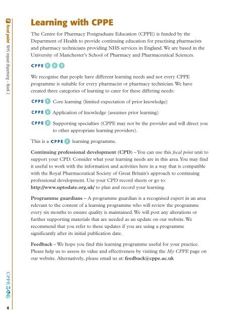 NHS REPEAT DISPENSING - CPPE