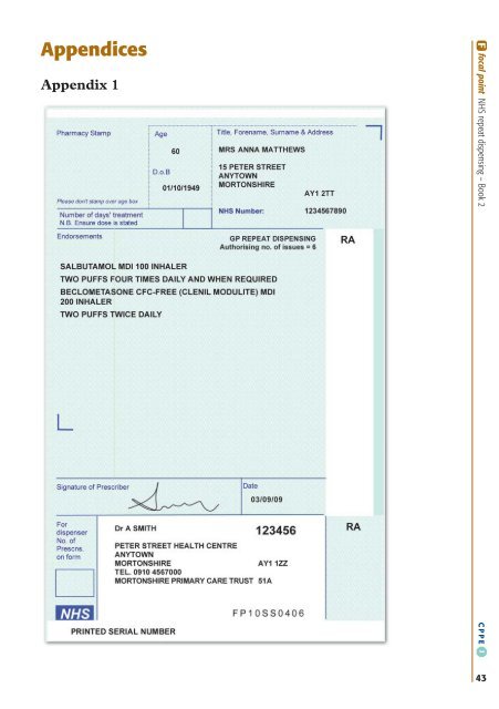 NHS REPEAT DISPENSING - CPPE
