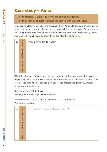 NHS REPEAT DISPENSING - CPPE