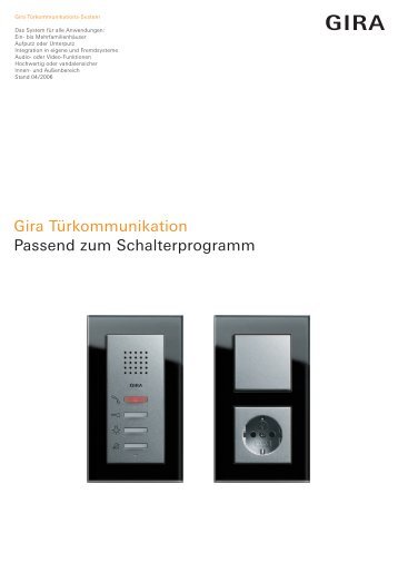 Gira Türkommunikation Passend zum ... - Smarthouse.lu