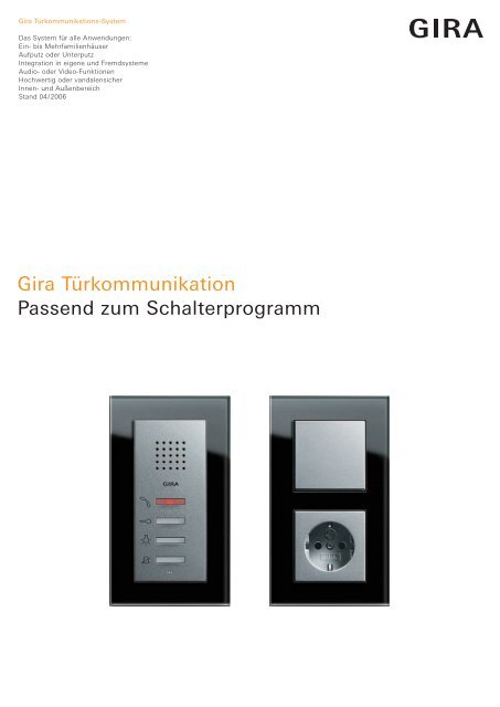 Gira Türkommunikation Passend zum ... - Smarthouse.lu