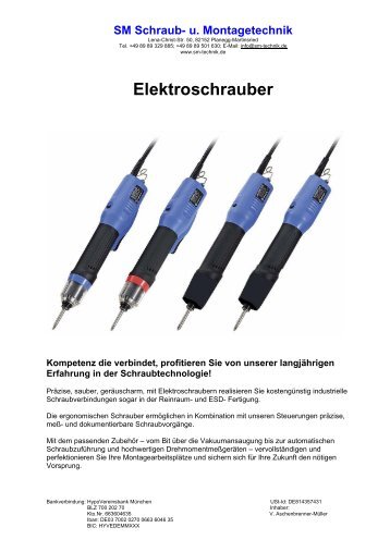 SM Schraub- u. Montagetechnik - Elektroschrauber