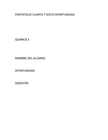 portafolio cuarta y sexta oportunidad quimica 2 ... - Preparatoria 22