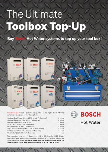 The Ultimate Toolbox Top-Up - Bosch Hot Water & Heating