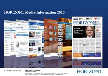 HORIZONT Media-Information 2010 - Isler Annoncen AG