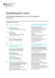 Das ausführliche Tagungsprogramm - Qualitätspakt Lehre