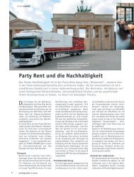 Party Rent und die Nachhaltigkeit