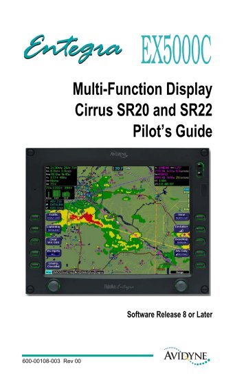 Multi-Function Display Cirrus SR20 and SR22 Pilot's Guide - Avidyne