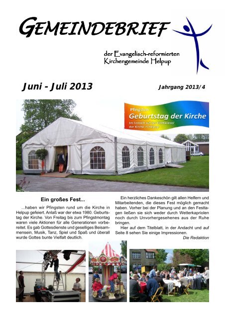 Juni - Juli 2013 - Kirchengemeinde Helpup