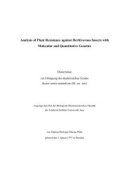 Analysis of Plant Resistance against Herbivorous Insects with ...