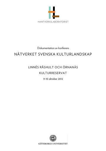 Konferensrapport 2012 - Hantverkslaboratoriet - GÃ¶teborgs universitet