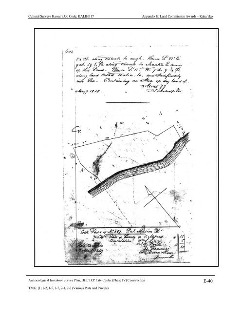 Appendix E Land Commission Awards and Royal / Land Patents ...