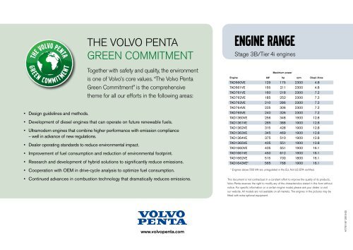 OFF-ROAD DIESEL ENGINES - Volvo Penta