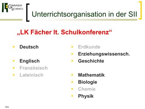 G9 - Gymnasium Lechenich Erftstadt