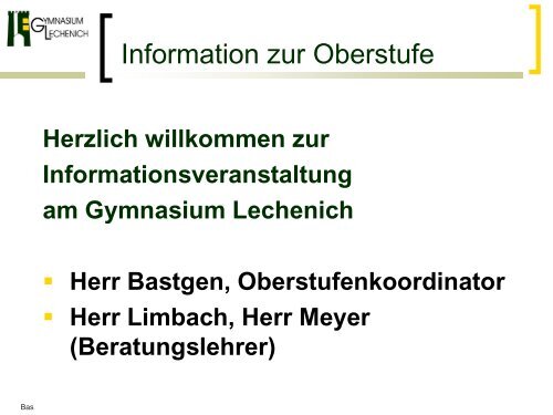 G9 - Gymnasium Lechenich Erftstadt