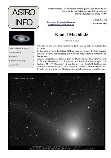 ASTRO INFO - Sternwarte Gahberg