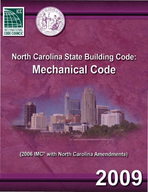 NC Mechanical Code (2009) - Town of Garner