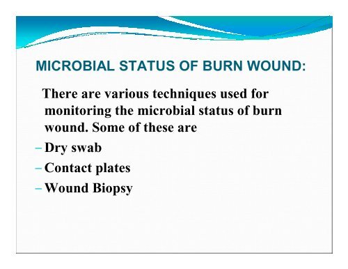 Infection Control in Burns Prof. (Dr.) - Health Asia