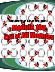 Authority Site Nomad Modules List