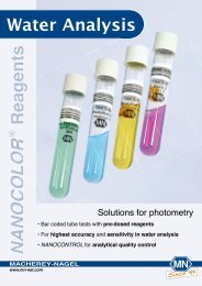 NANOCOLORÂ® Reagents for photometric water analysis - Avsista