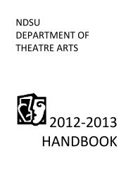 ndsu department of theatre arts - North Dakota State University