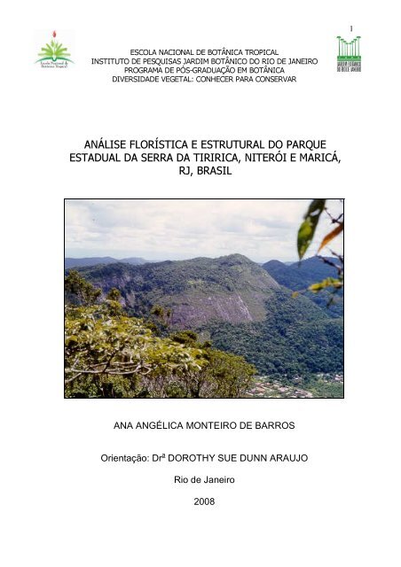 Trepadeiras do Parque Estadual da Serra da Tiririca, NiterÃ³i e ...
