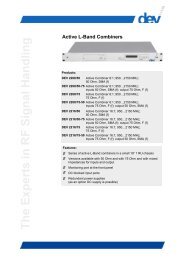 DEV 2208, DEV 2216 Active L-Band Combiners - DEV America