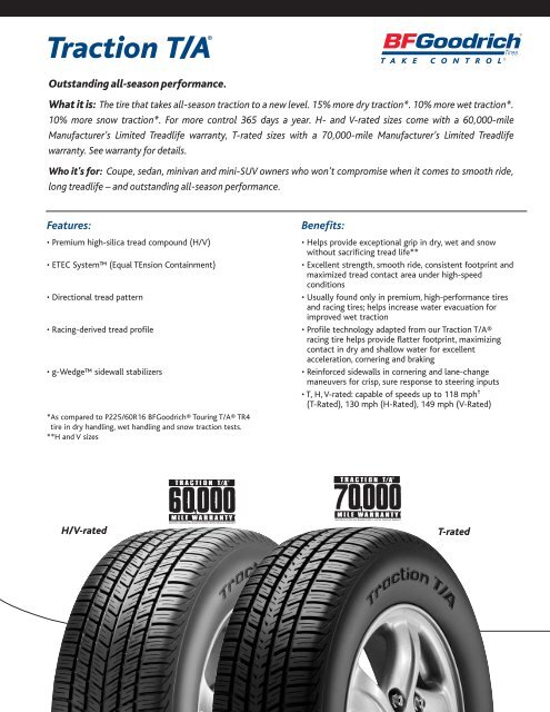 Bfgoodrich Tire Size Chart