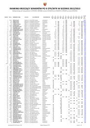 Ranking indywidualny SeniorÃ³w - PZTS