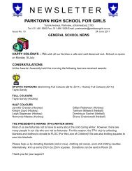 COMMUNITY NEWS - Parktown High School for Girls