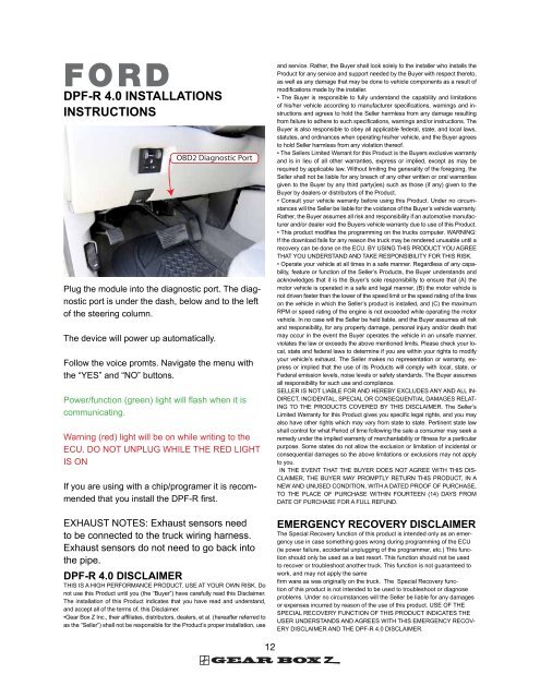Dpf R 4 0 Installations Instructions Gear Box Z