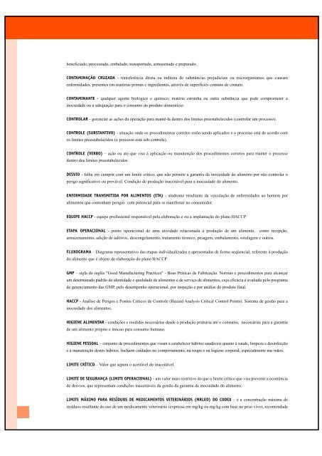 haccp - Inocuidade de Alimentos