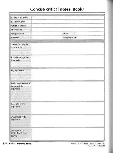 Critical Thinking Skills - Developing Effective Analysis and Argument(2)