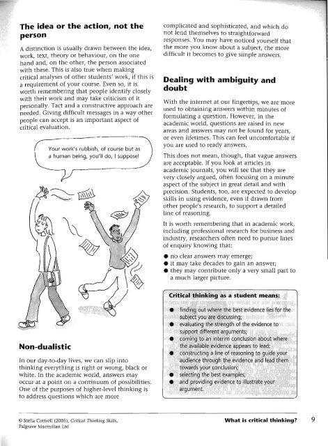 Critical Thinking Skills - Developing Effective Analysis and Argument(2)