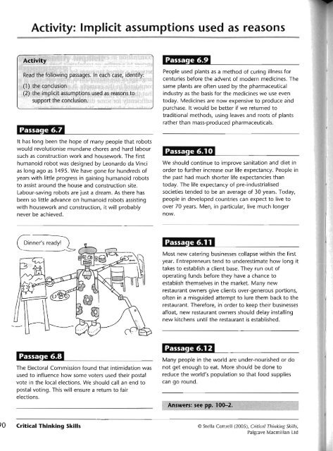 Critical Thinking Skills - Developing Effective Analysis and Argument(2)